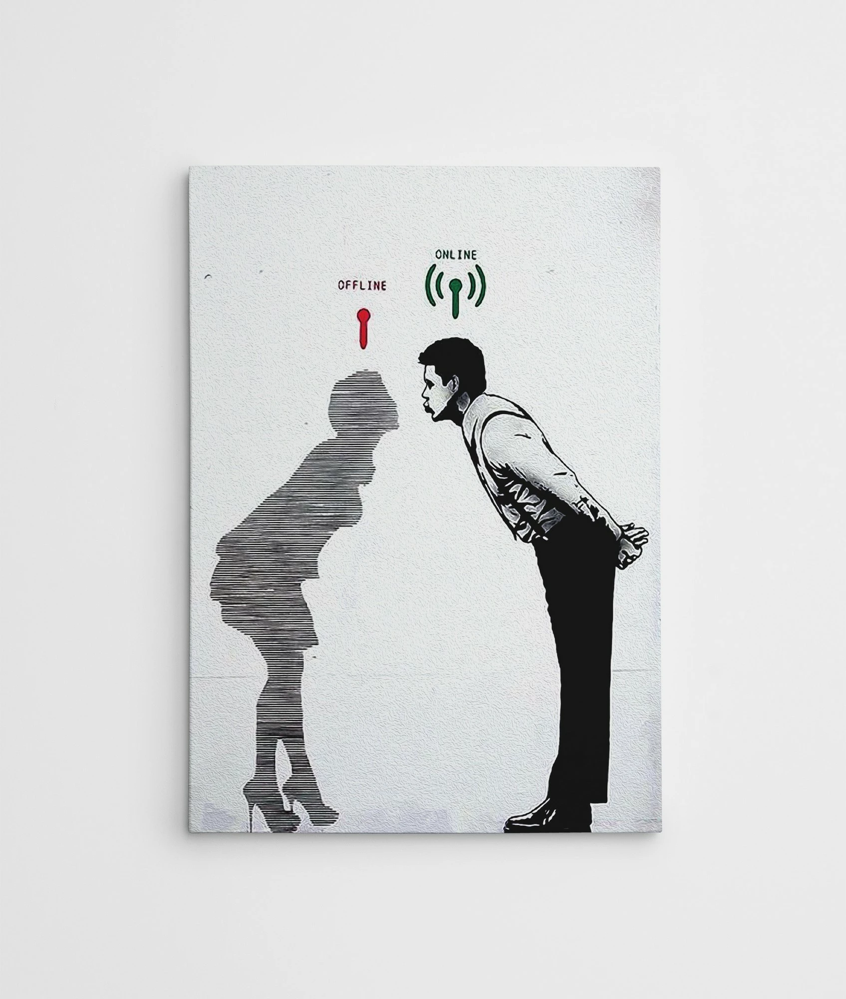 Pikturë dekorative në kanavacë, Banksy, shumëngjyrëshe, WY60, 50x70cm