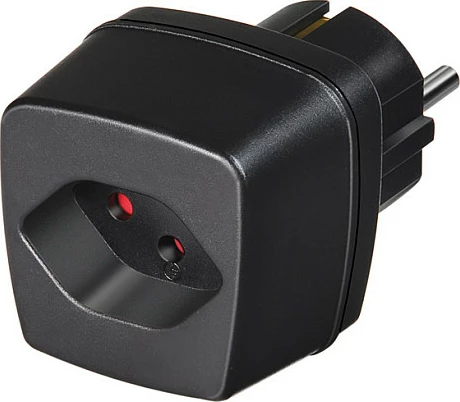 Adapter udhëtimi Brennenstuhl, DE në CH, 230V, 10A, i zi