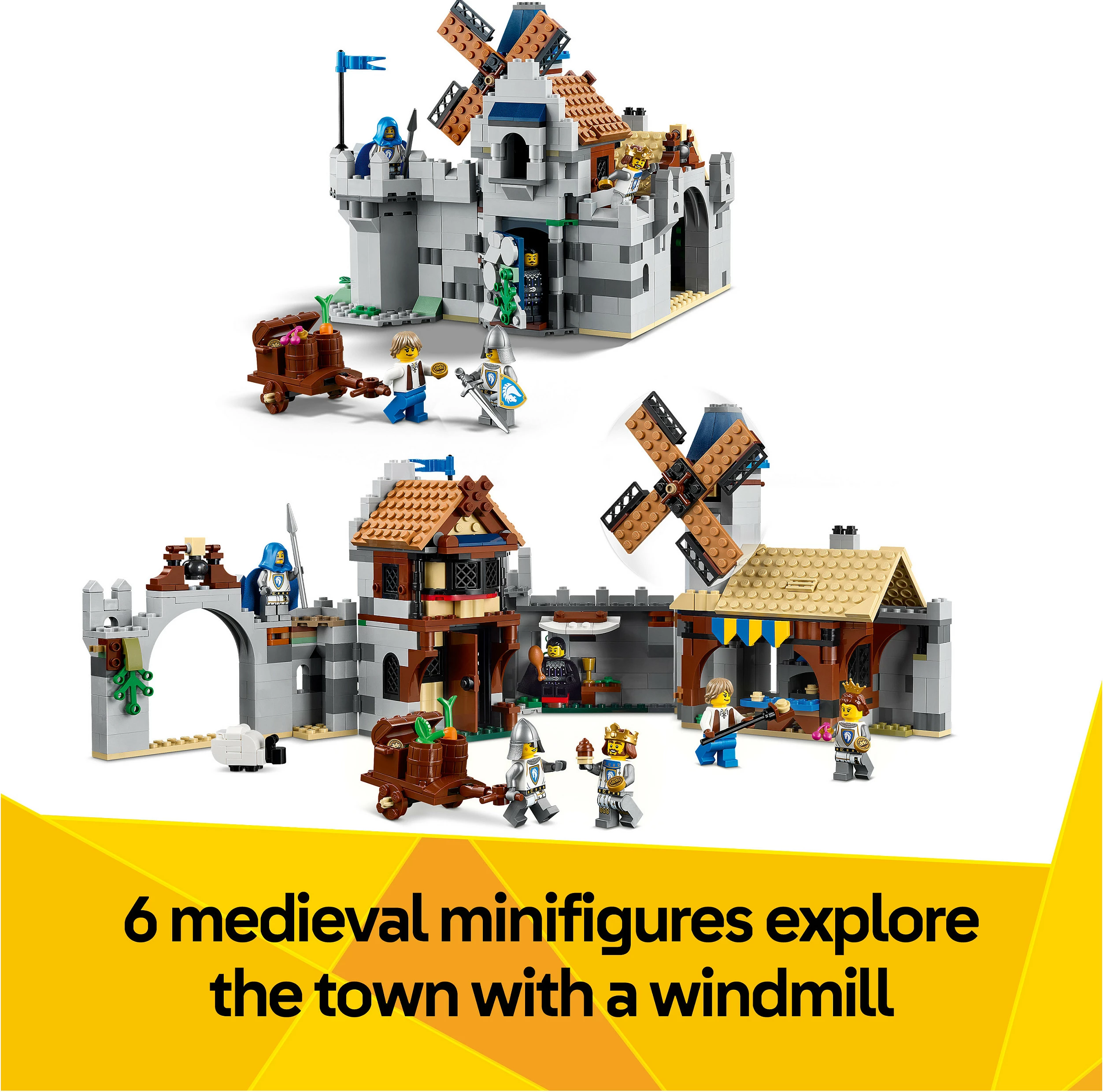 Set LEGO Creator 3in1 Medieval Horse Knight Castle 31168, 1371 copë, multikolor