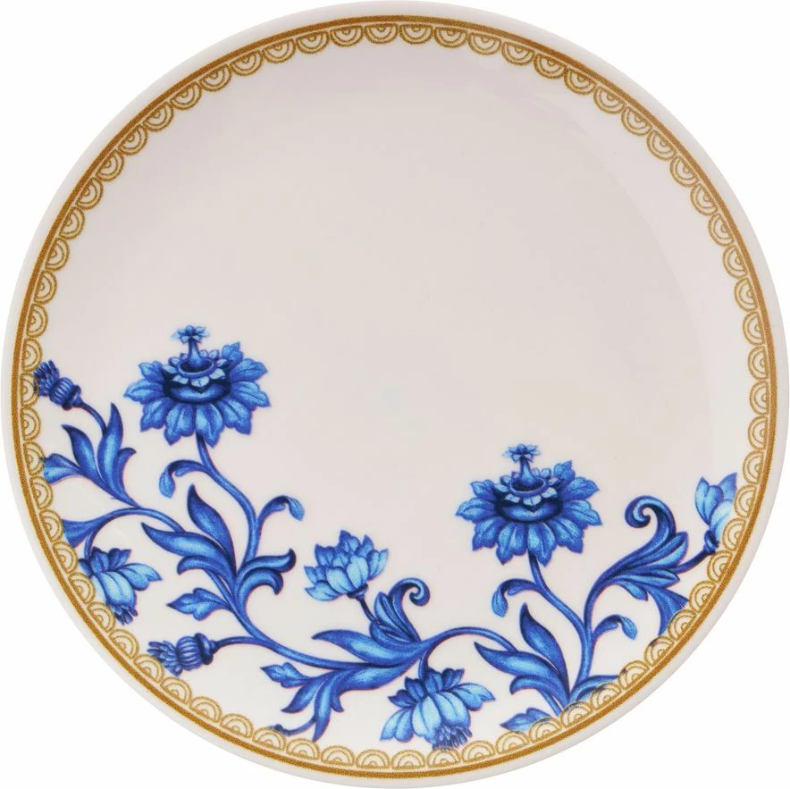 Set pjatash për ëmbëlsira (6 copë), Hermia Concept, Golden Blue Ivy