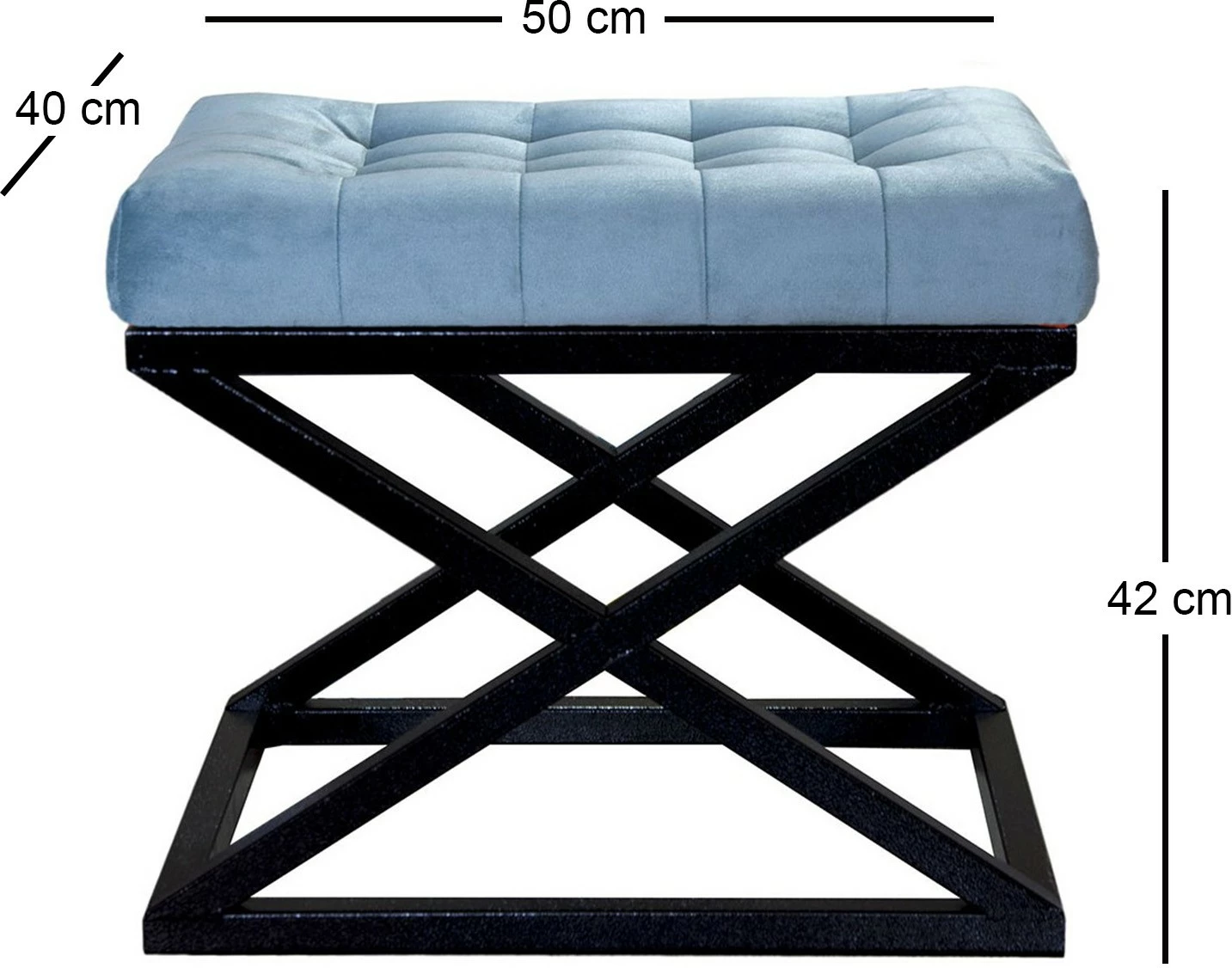 Puf Atelier del Sofa, ngjyrë e zezë, turquoise