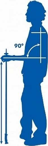 Shkopinj skijimi Leki QNTM 135 cm, zi/kuqe