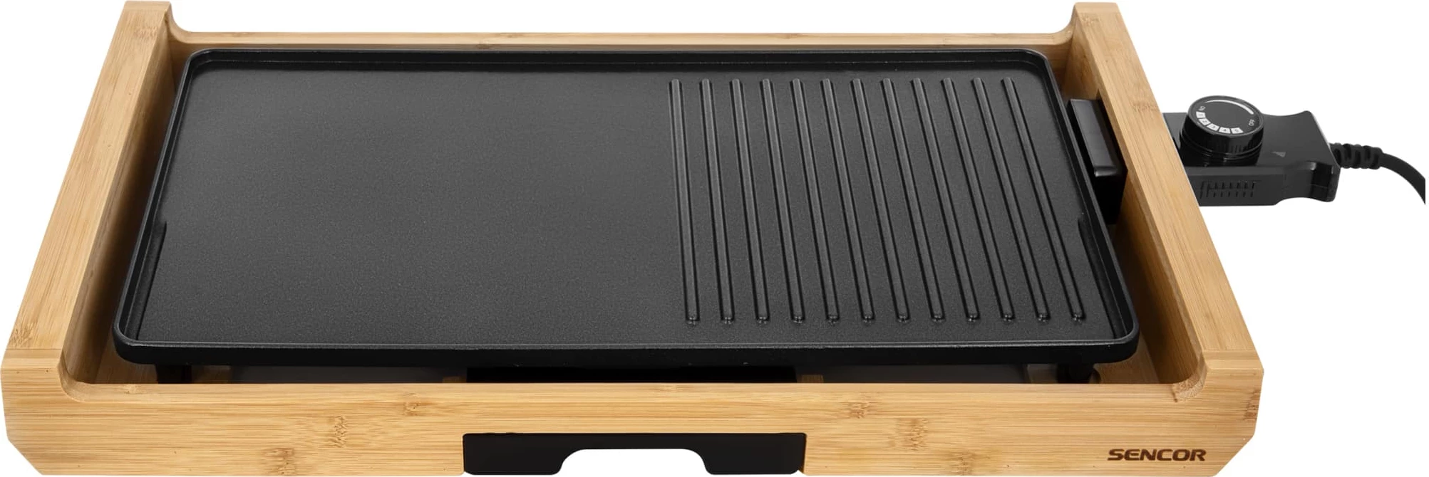 Grill elektrik Sencor SBG 206BK, 43 x 23 cm, bamboo
