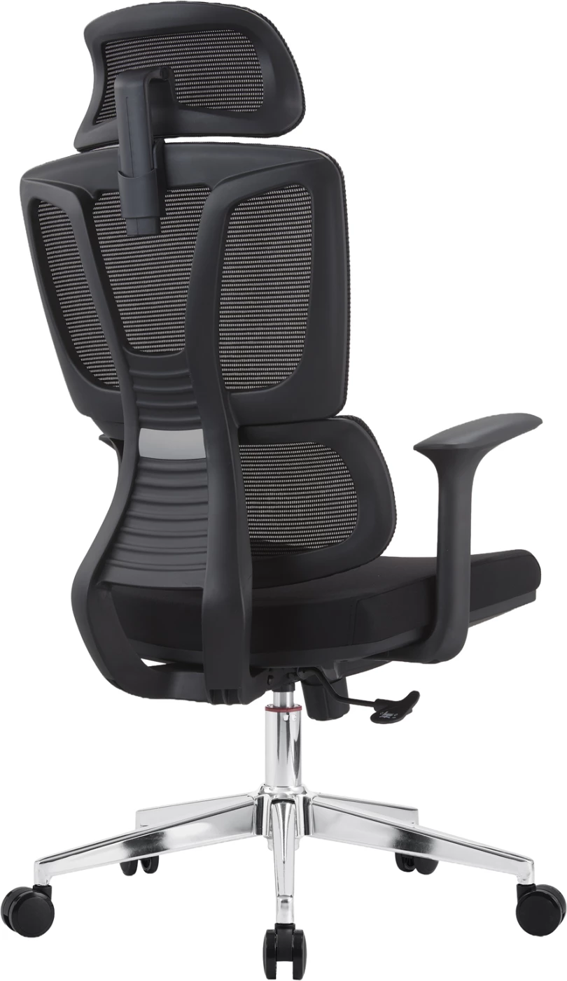 Karrige zyre TASKMASTER, rrjetë e zezë, bazë kromi, FH1216.01, 69x65x125cm