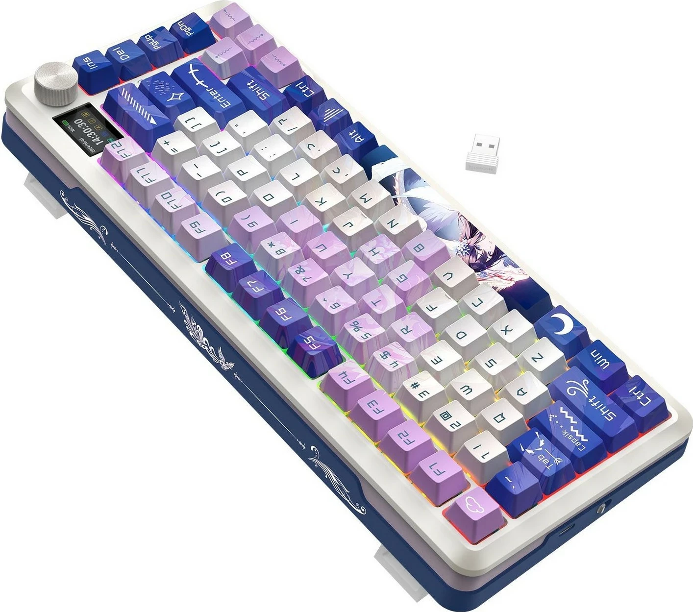 Tastierë mekanike Redragon Flekact Pro K708AK-RGB-PRO, 75%, RGB, wireless/wired, purple