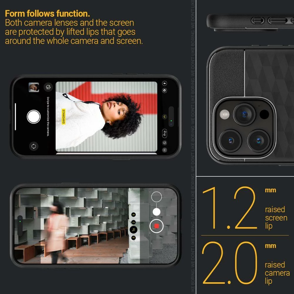 Mbështjellës Spigen Caseology Parallax Mag për iPhone 15 Pro, MagSafe, Matte Black