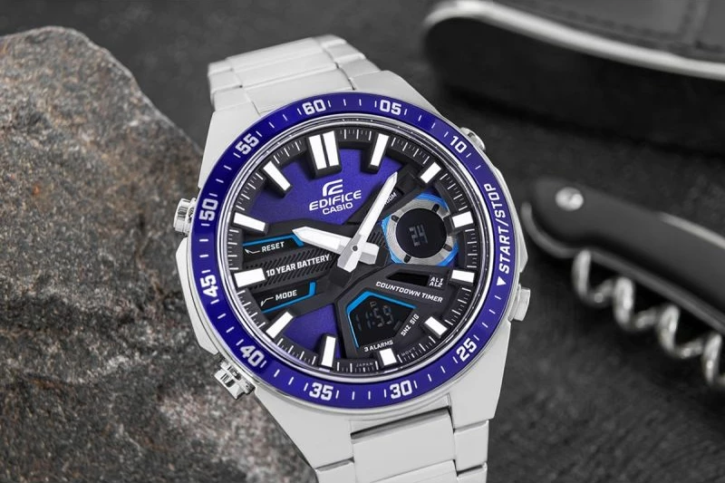 Orë dore për meshkuj Casio, argjend