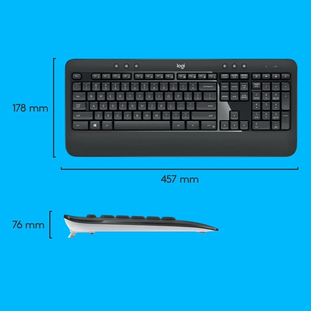 Set tastierë dhe maus  Logitech MK540 Advanced, të zeza