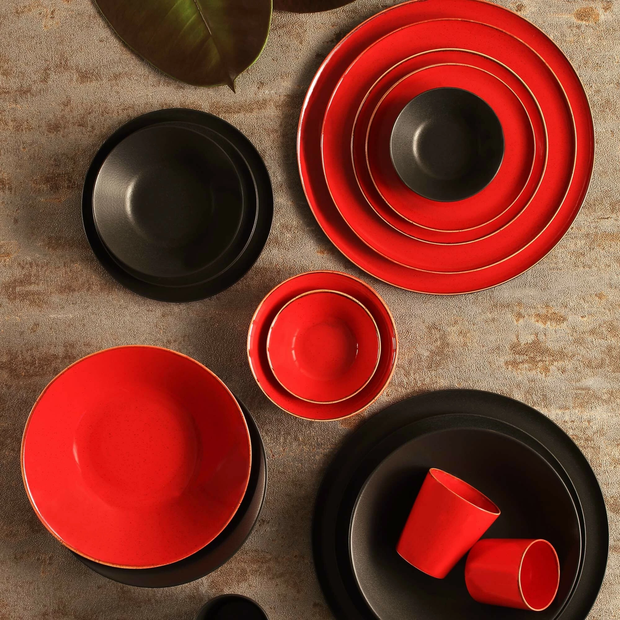 Pjatëz për filxhan të stivueshëm Porland Seasons Coal 150 mm porcelan, set 6 copë, e zezë