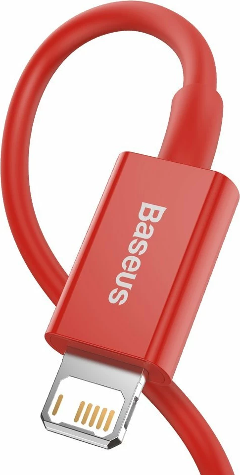 Kabllo Baseus Superior CALYS-A09, USB në Lightning, 1m, 2.4A, Kuqe