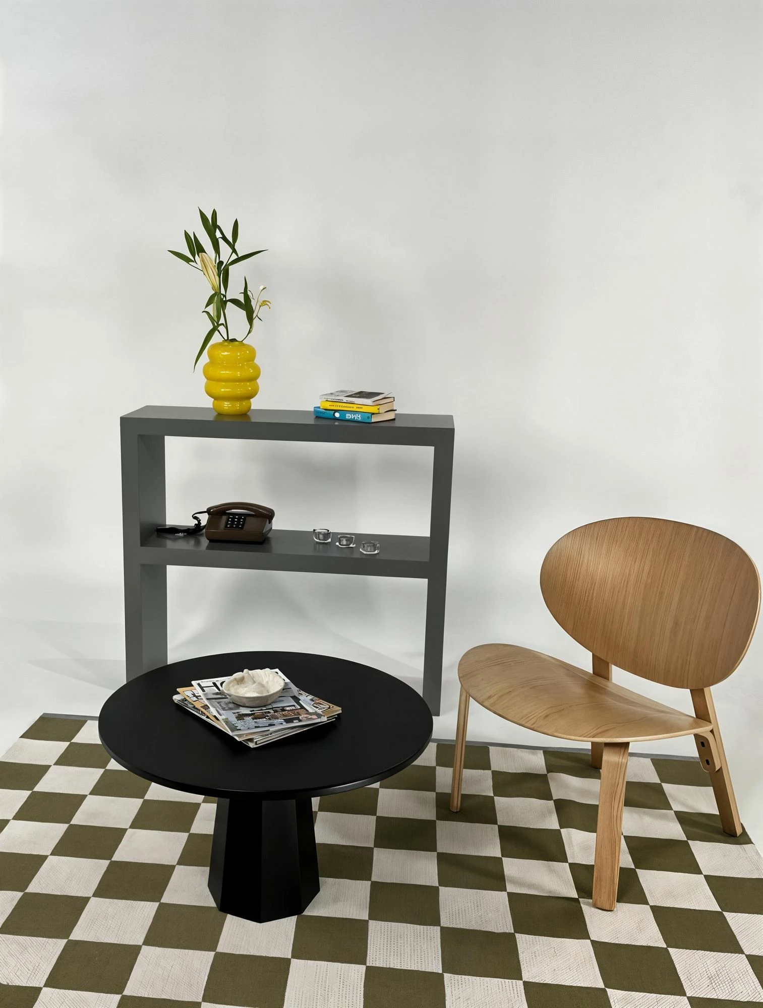 Tavolinë kafeje Skye Decor, Lilyum 42, e zezë