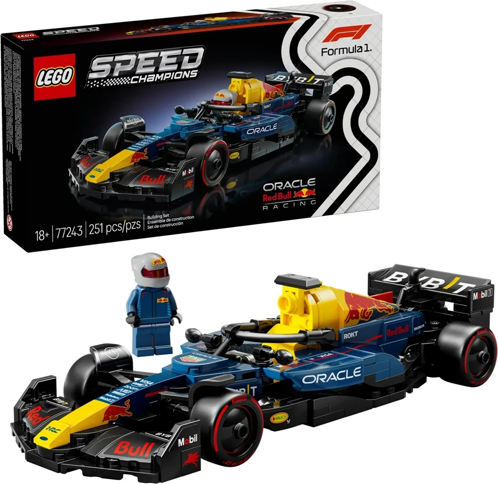 Set LEGO Speed Champions Oracle Red Bull Racing RB20 F1, 77243, 251 pjesë, me minifigurë