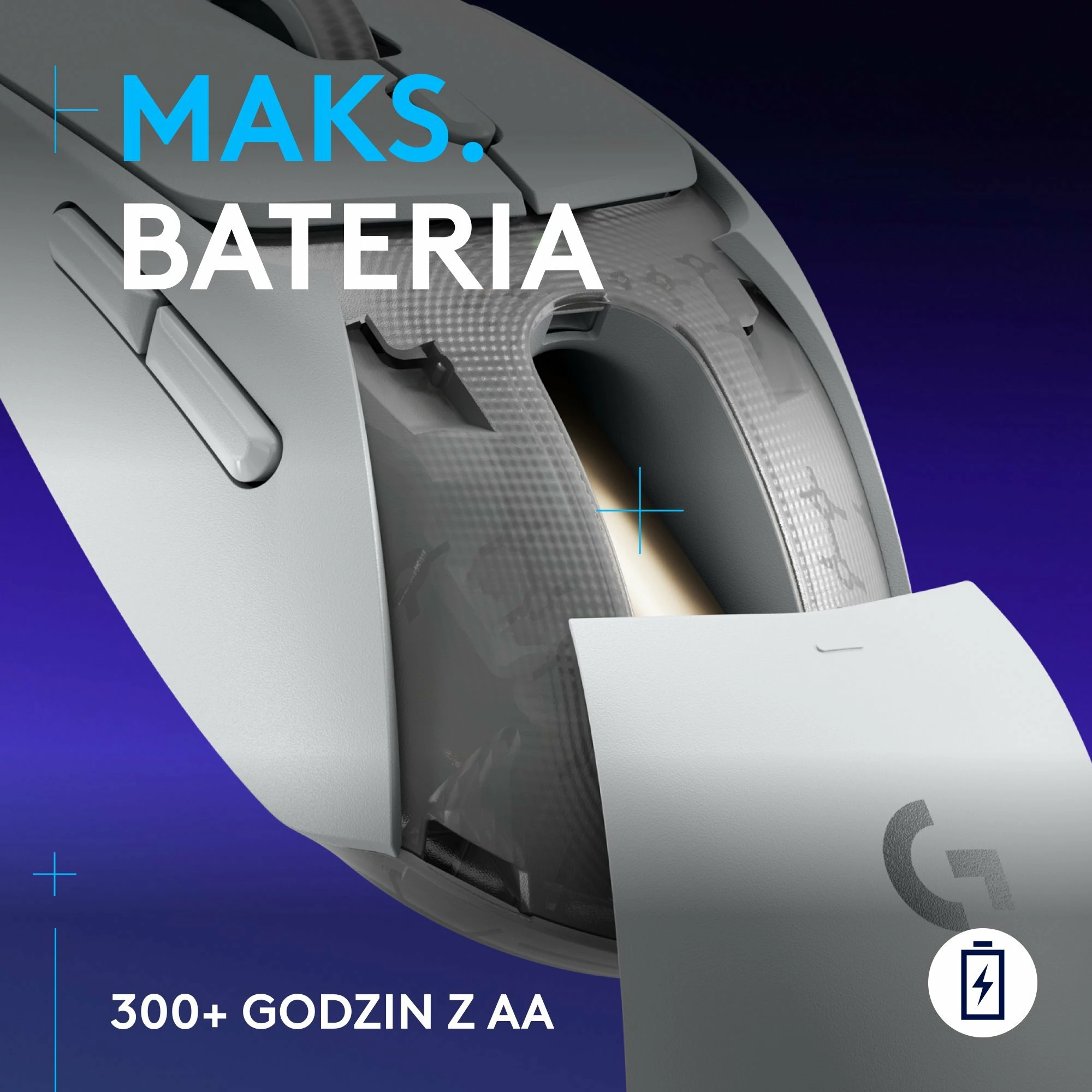 Maus Logitech G309 LIGHTSPEED 910-007207, Wireless 2.4GHz/Bluetooth/USB, HERO 25K 25600 DPI, 6 butona, 86 g, i bardhë