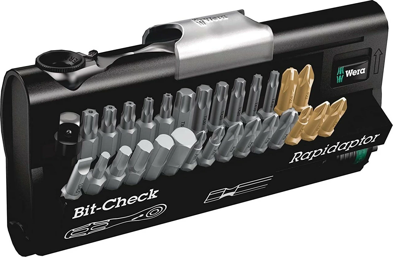 Set bitash Wera Zyklop Mini 1, 87 mm, mbajtës magnetik, çelik inox