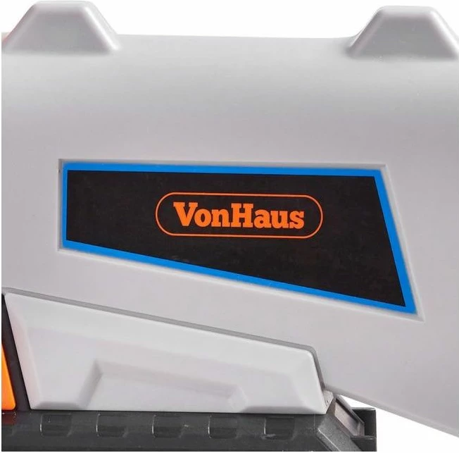 Trimer gardhi me bateri VONHAUS G-Series 2515200, 20V MAX, teh 45 cm, shtyllë teleskopike 2.44 m, set me bateri+karikues+kapak tehu, gri/zi-portokalli