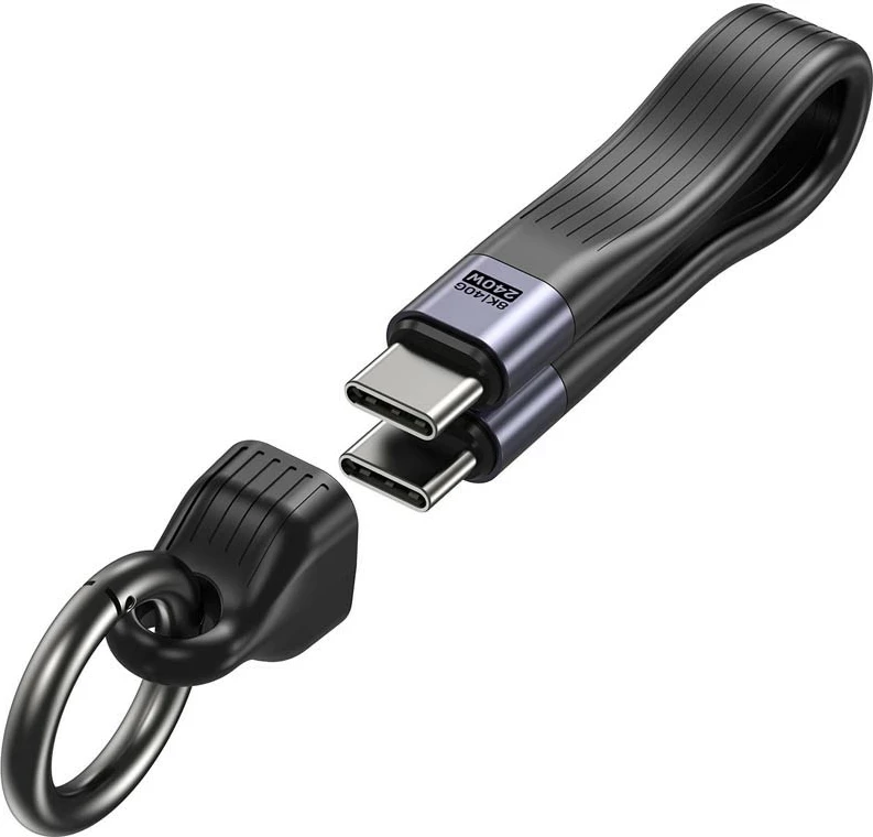 Kabëll USB-C Unitek USB4/Thunderbolt 4, 40Gb/s, PD 240W, 13 cm, i zi