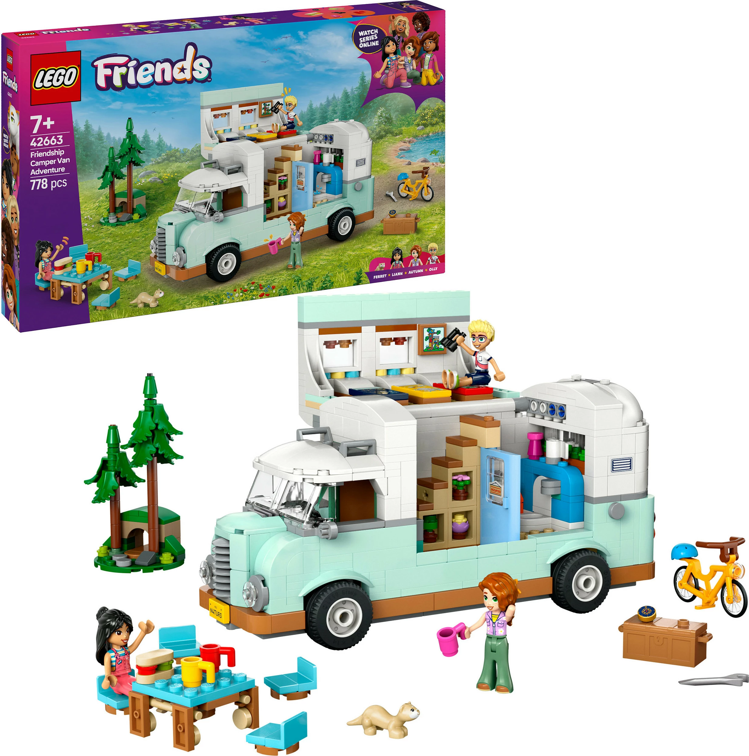 Set ndërtimi LEGO Friends 42663 Wohnmobil, 778 pjesë, multikolor