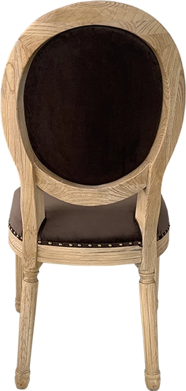 Karrige Louis, kadife ngjyrë taupe, dru brinje, 49x49x99cm