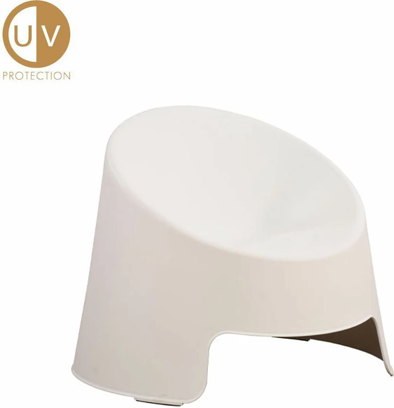 Karrige e ulët UOVO, e bardhë, 84x79x70