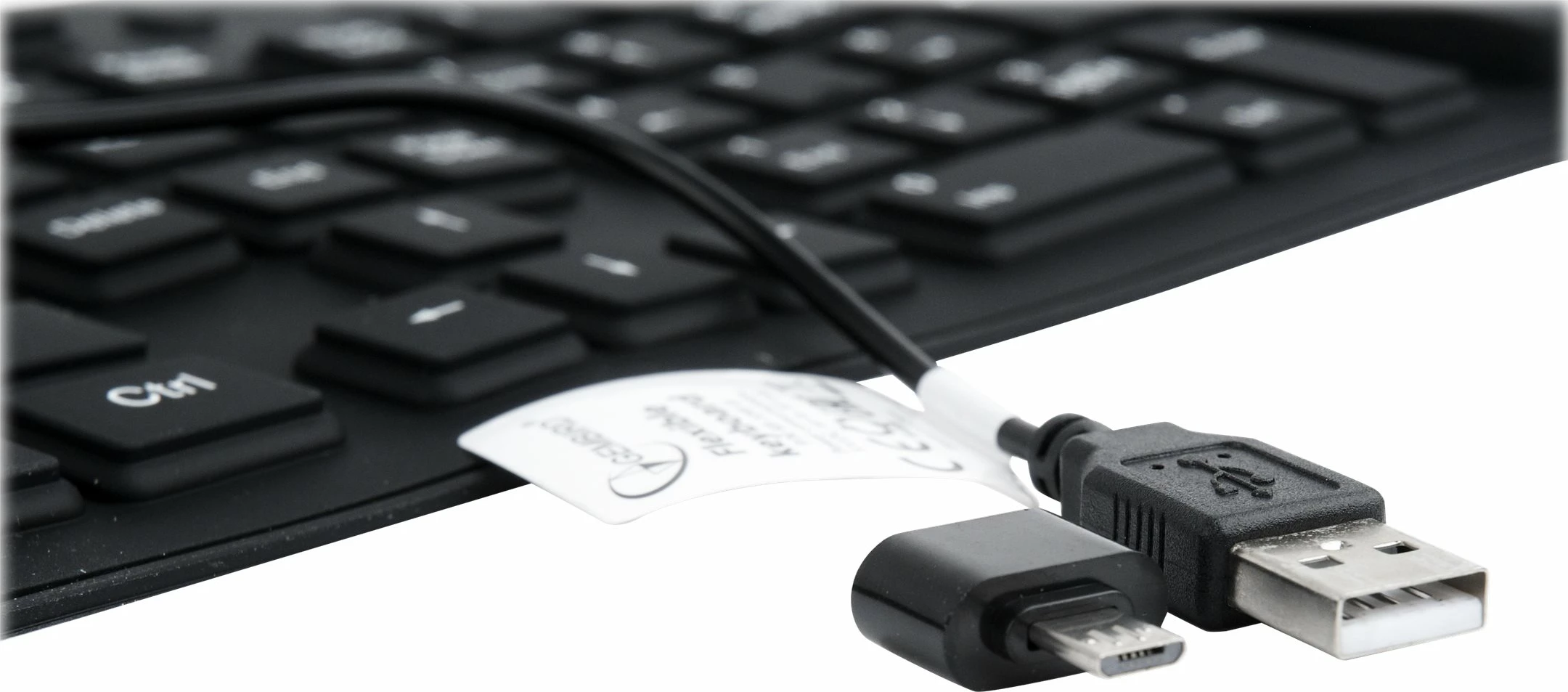 Tastierë fleksibile Gembird KB-109F-B, 109 taste, USB/PS2, e zezë