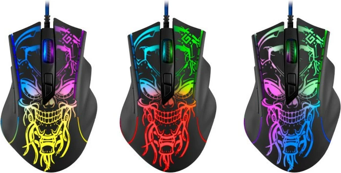 Maus gaming Defender BULLETSTORM GM-928, me kabllo, 7200 DPI, i zi