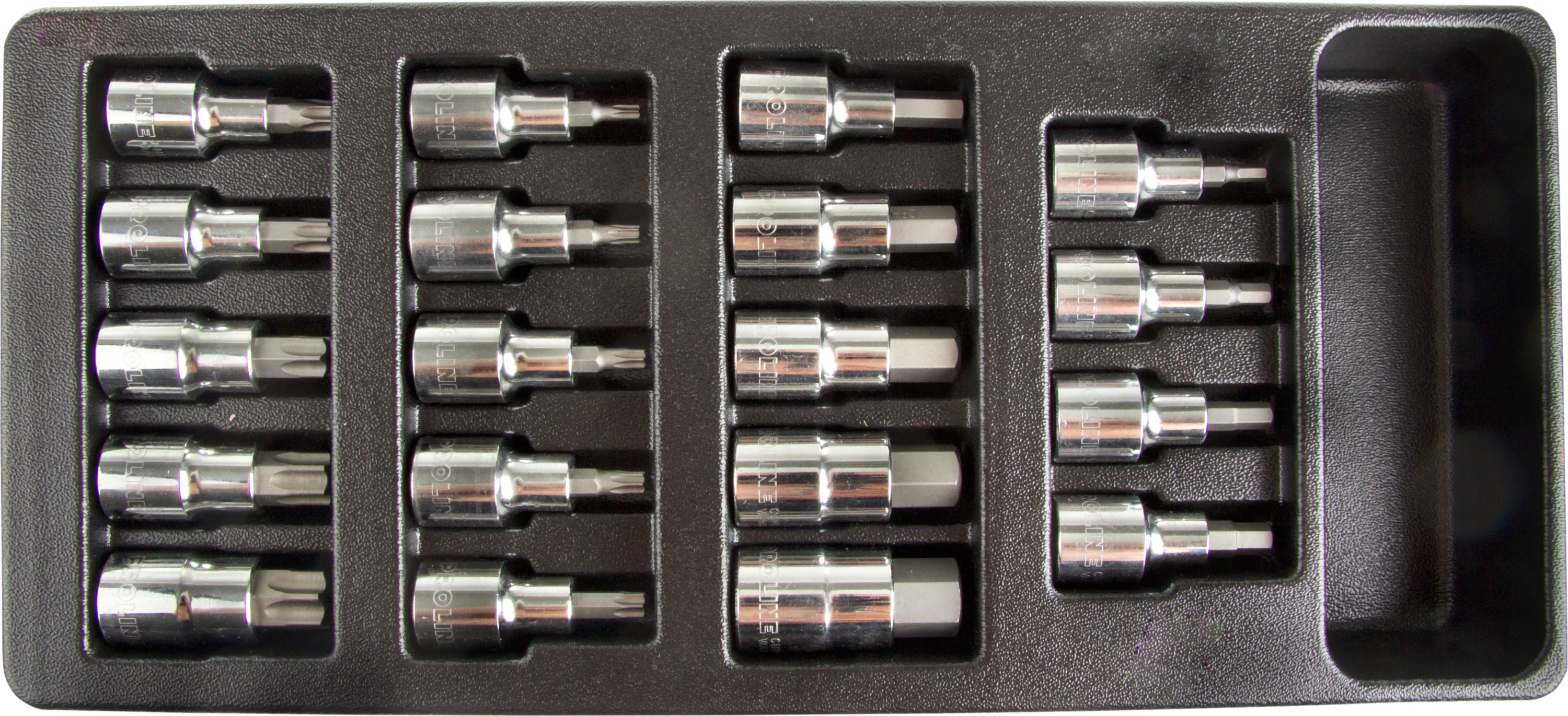 Sirtar organizues për set çelësash soket PROLINE 58787, 19 copë, 395x180mm