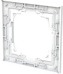Kornizë mbuluese 1-fishe BUSCH-JAEGER 1721-44M, Busch-art linear, 85x85 mm, e bardhë mat