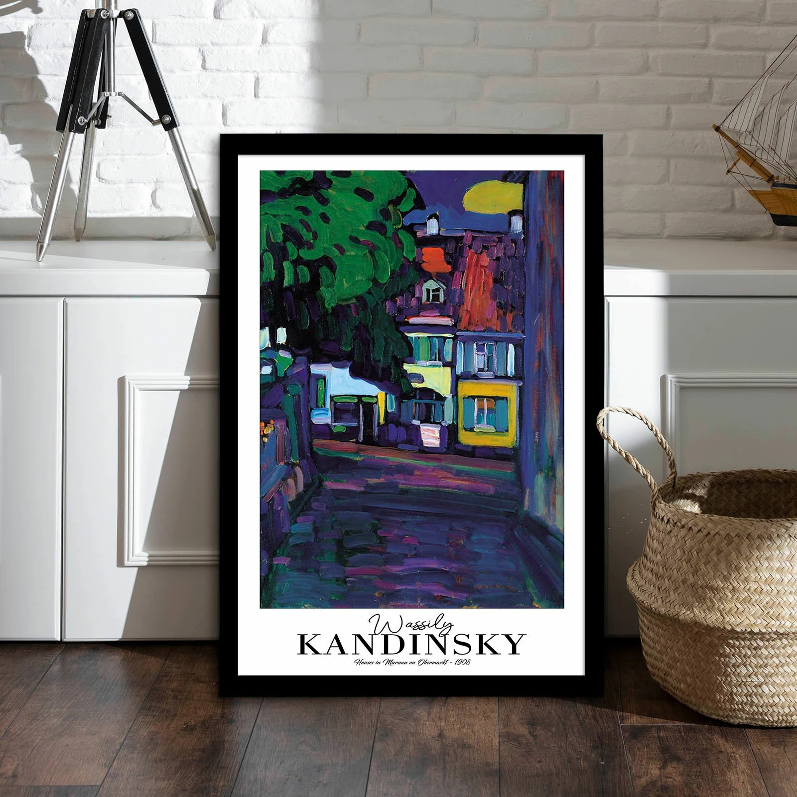 Pikturë dekorative me kornizë, Wallity, 4262SYHKANDINSKY-018, shumëngjyrëshe, 42x62cm