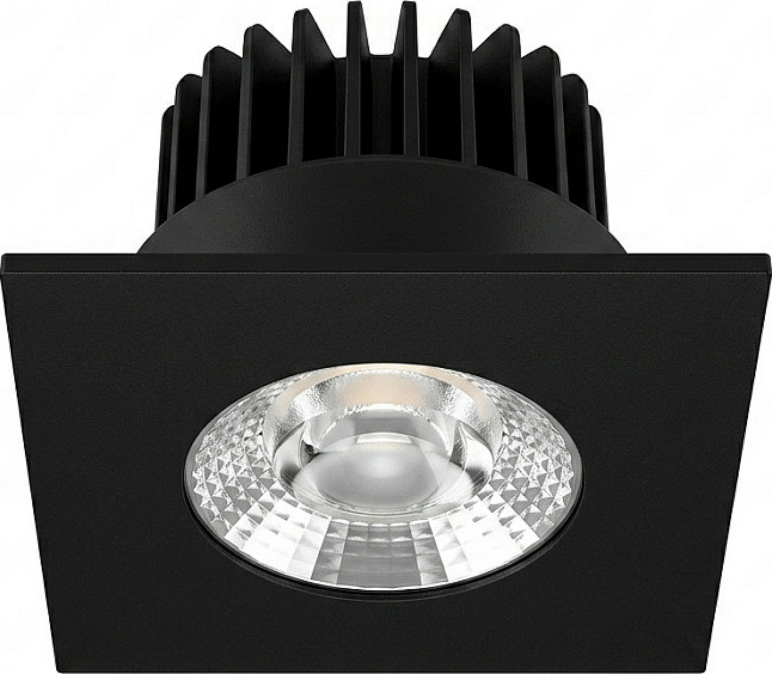 Spot LED i futshëm në tavan Synergy21 Helios, katror, dritë e bardhë neutrale, i zi