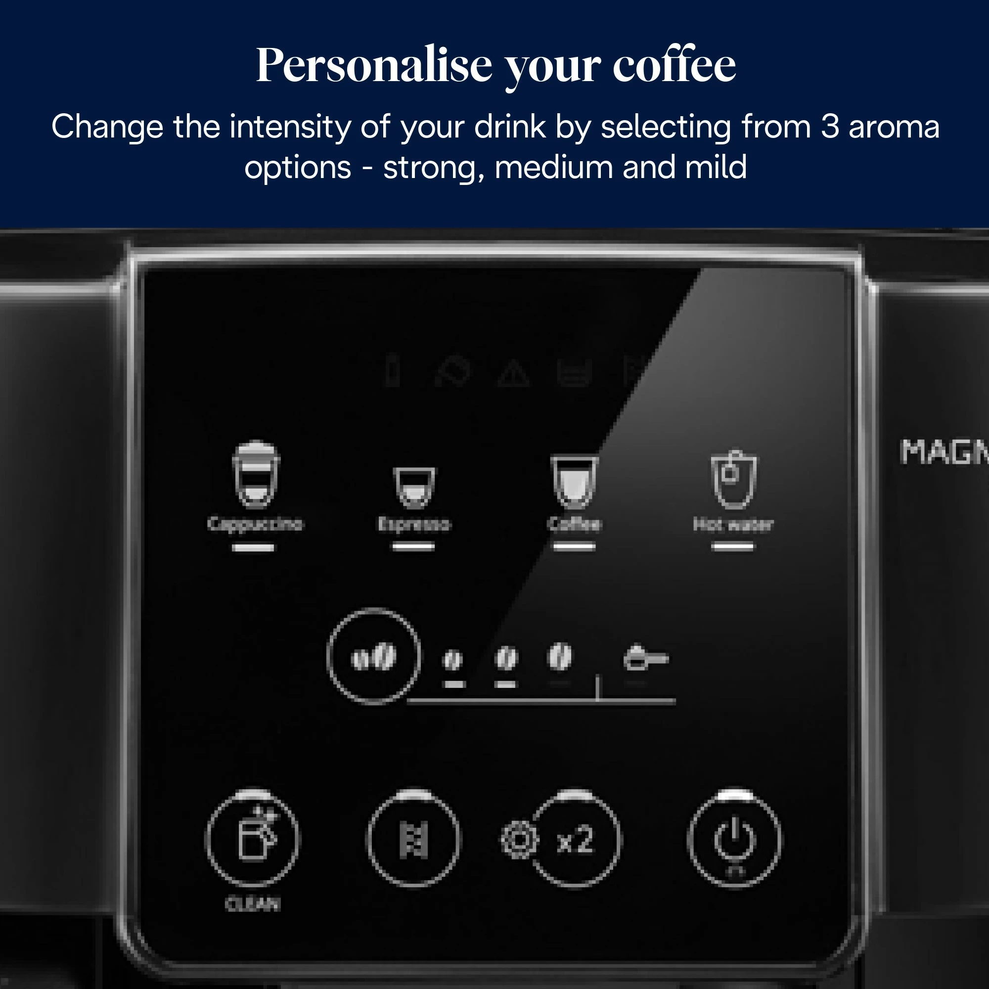 Aparat kafeje DeLonghi Magnifica, 1.8L, 250g, 1450W, e zezë
