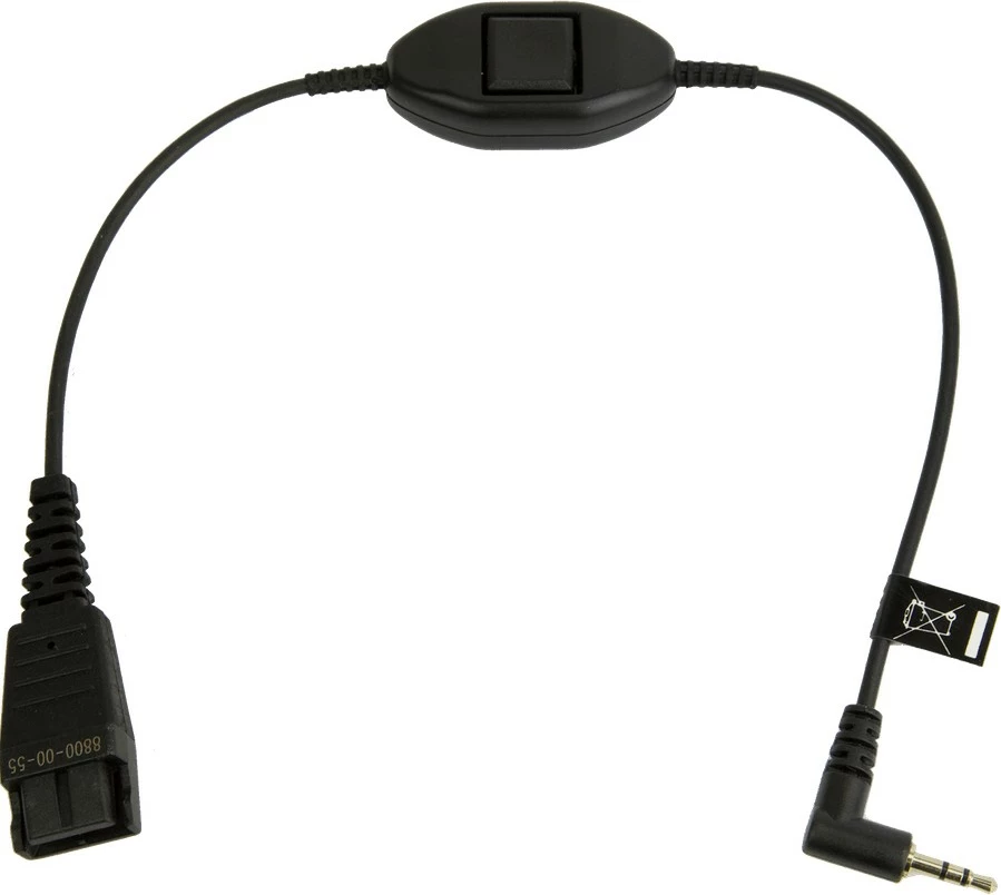 Kabllo lidhëse Jabra QD në 2.5mm jack, 0.3m, e zezë