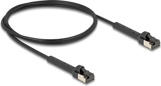 Kabllo rrjeti DeLOCK RJ45 Cat8.1 Slim, 1 m, 40 Gbps, konektorë të këndueshëm, e zezë