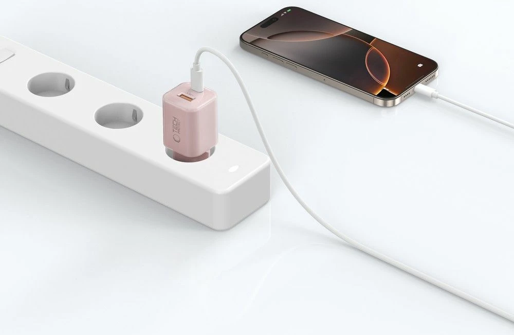 Karikues muri Tech-Protect NCM33W, 2 porta, 33W, Rozë