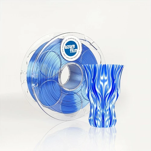 Filament për printer 3D AzureFilm FL171-5020, Silk 1.75mm, 1kg, Ocean Blue
