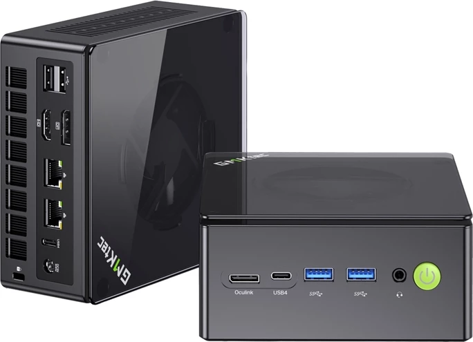 Kasë mini PC GMKtec K8 Plus, Ryzen 7 8845HS, 32GB RAM, 1TB SSD, Windows 11 Pro, e zezë