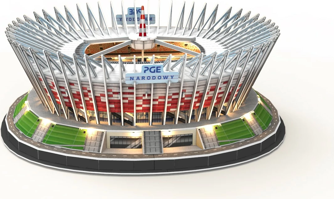 Puzzle 3D Cubic Fun PGE Narodowy LED, 144 pjesë