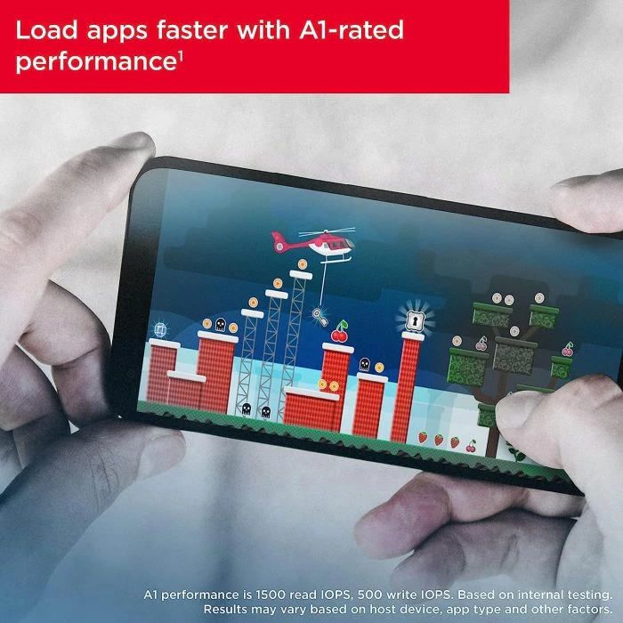 Kartelë memorie microSDHC SanDisk Ultra 32GB 120MB/s A1 Class 10 UHS-I, kuqe/gri, paketim i dyfishtë