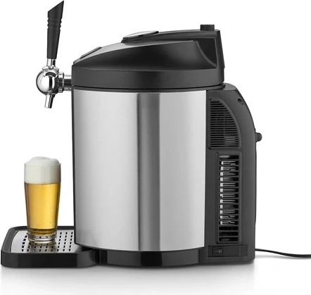 Aparat për toçje birre CASO BeerMaster 582, fuçi 5L, 4–12°C, 65W, i zi/argjendtë, set me adapter Heineken + 3 kartusha CO₂