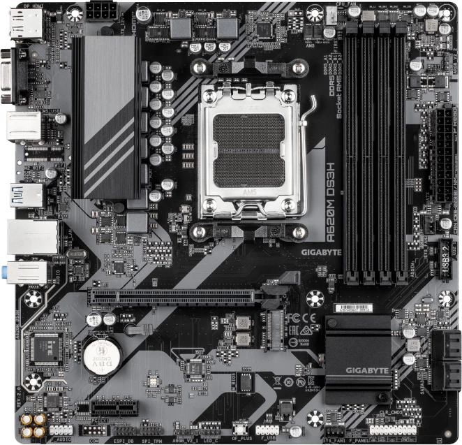 Pllakë amë GIGABYTE A620M DS3H, AM5, mATX, DDR5, SATA3, USB 3.2 Gen 1, DisplayPort