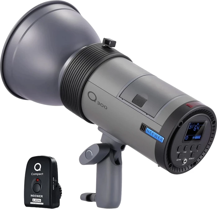 Blic studio Neewer Q300, set me trigger 2.4GHz, gri