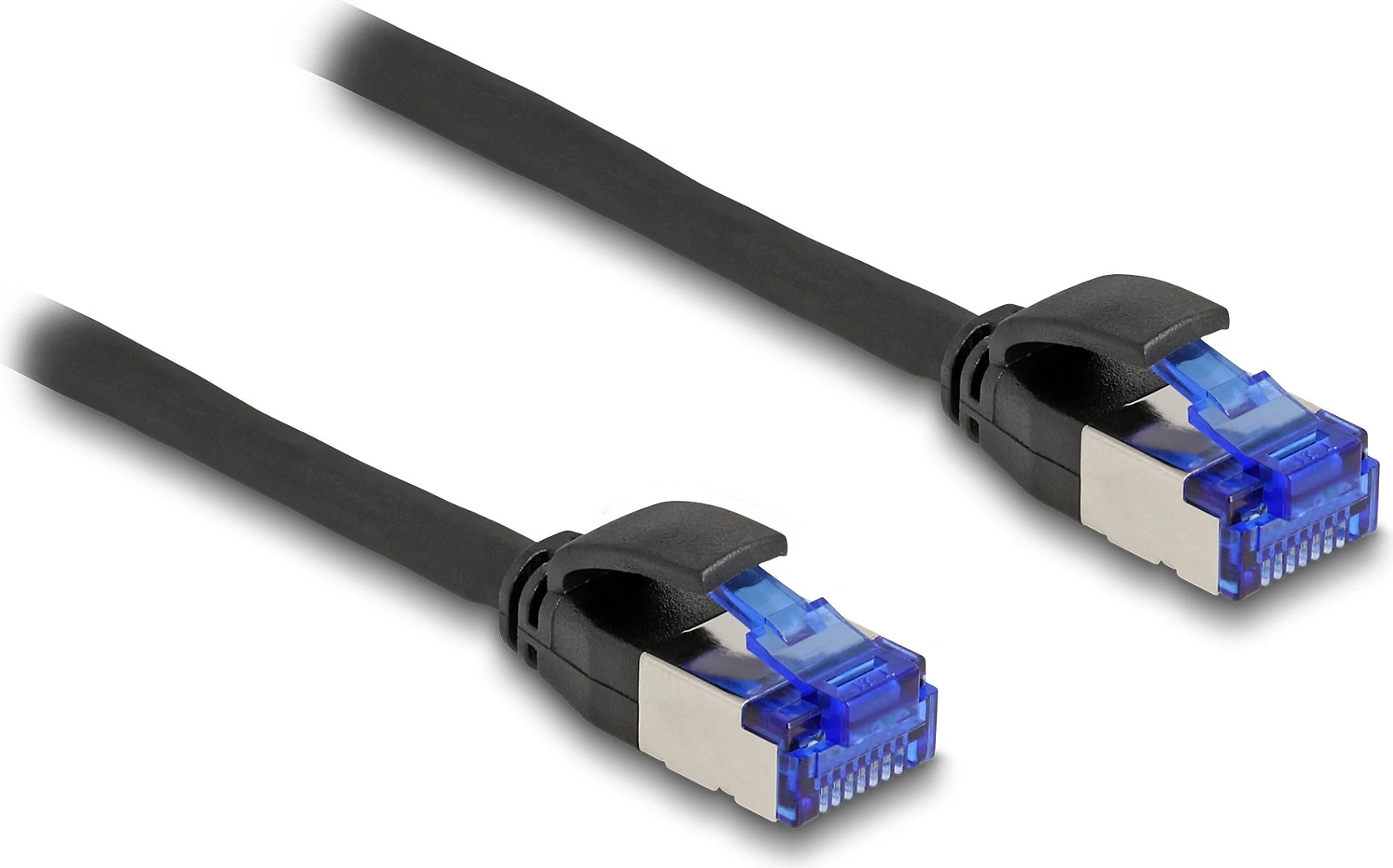 Kabllo rrjeti DeLOCK Cat.6A RJ45 S/FTP Slim 1 m, e zezë
