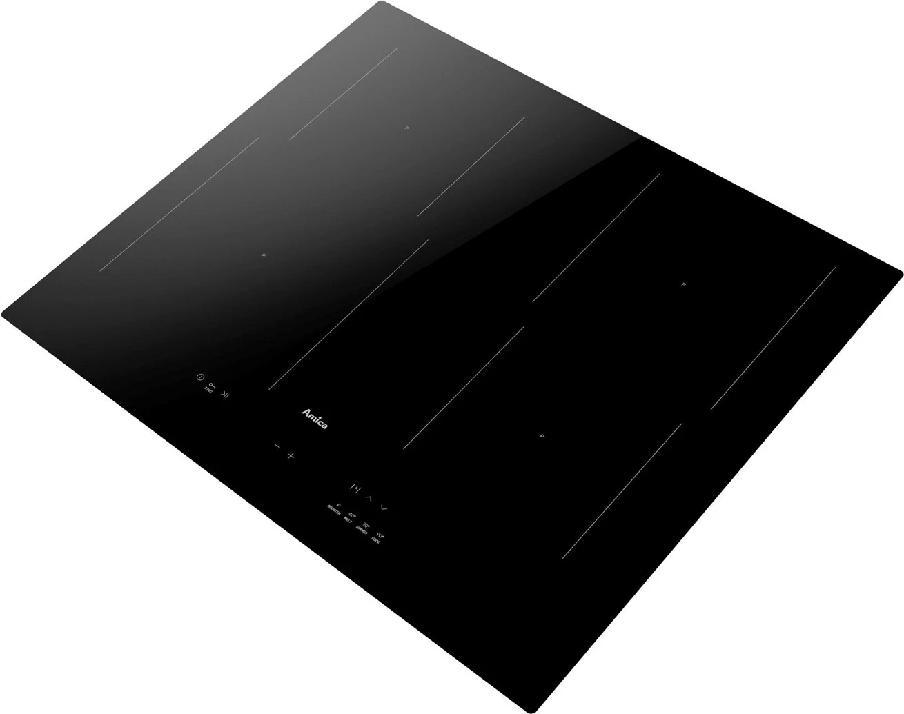 Pllakë induksioni Amica PIM6540PHTUN 3.0, 4 zona, e zezë