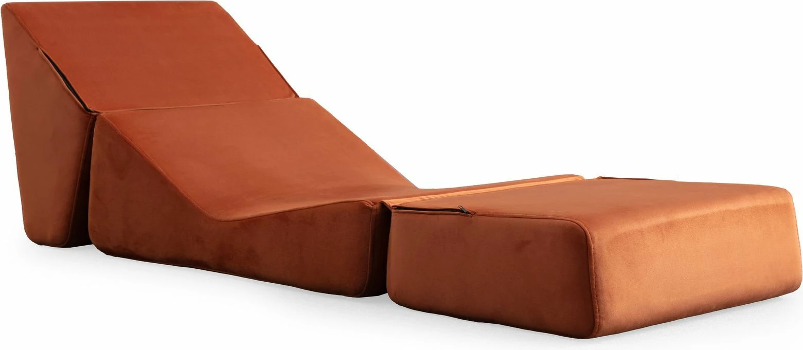 Krevat-kolltuk një vendësh, portokalli, Atelier del Sofa Origami Convertable
