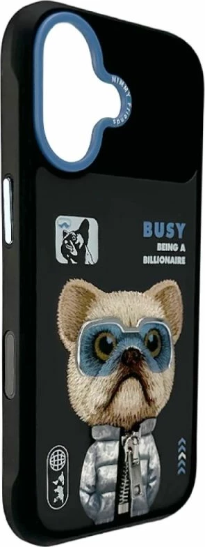 Kapak telefoni Nimmy Cool&Cute 2.0 për iPhone 17, i zi