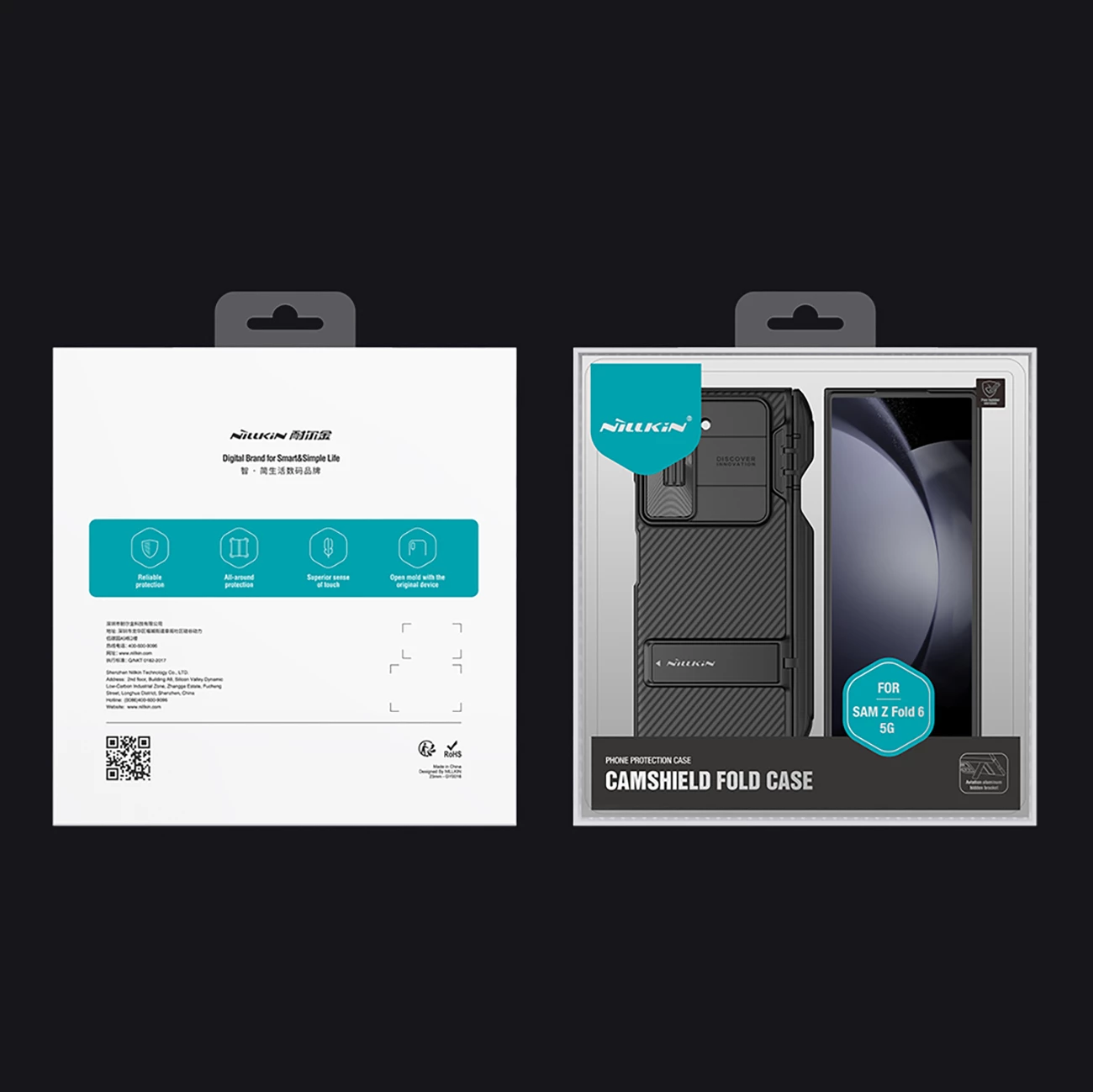 Mbështjellës Nillkin CamShield Fold Case për Samsung Galaxy Z Fold 6 5G me mbajtëse për stilolaps, e zezë