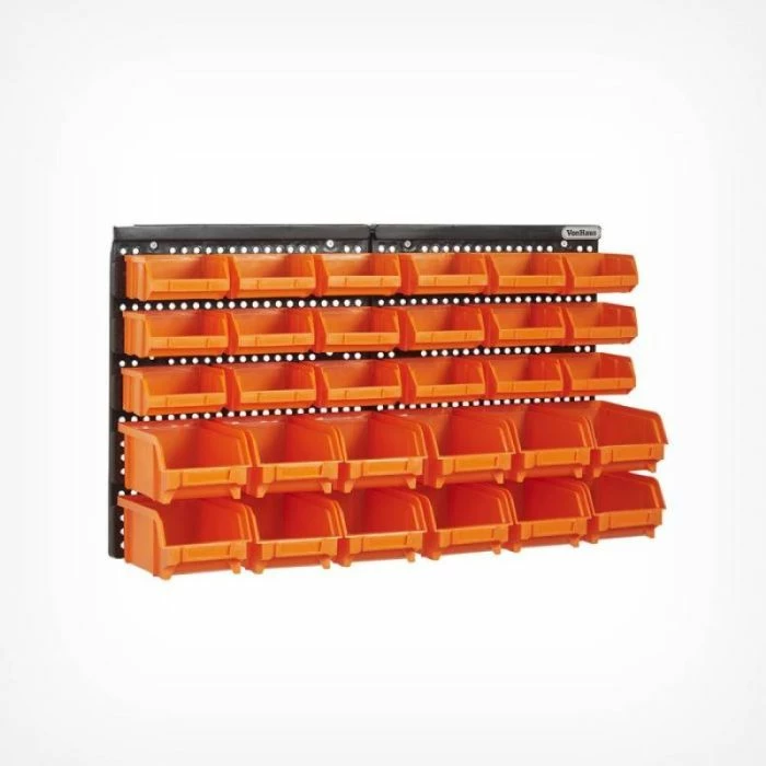 Organizator muri për punëtori VonHaus 3500286, 30 copë, plastikë rezistente, portokalli