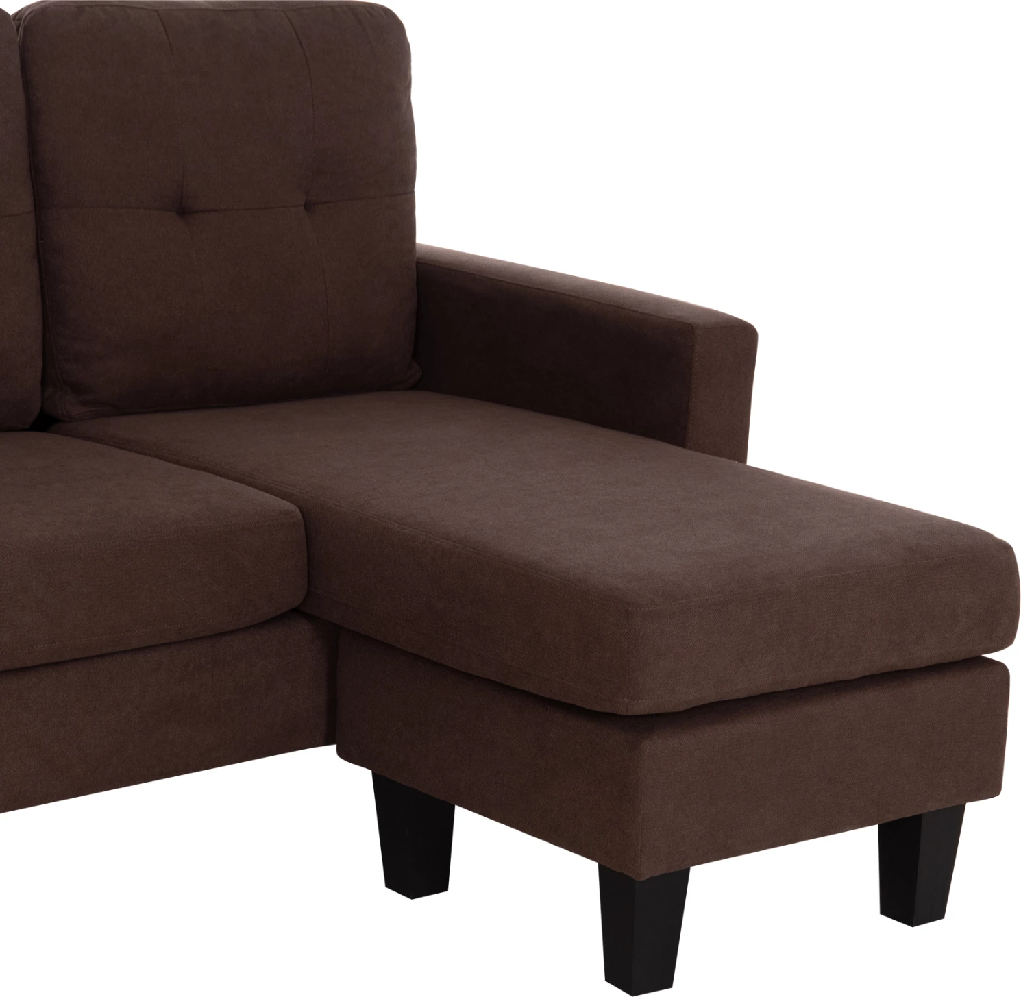 Sofë këndore reversibile Meggy FH3297.12, stof liri kafe, 184.5x129x86 cm