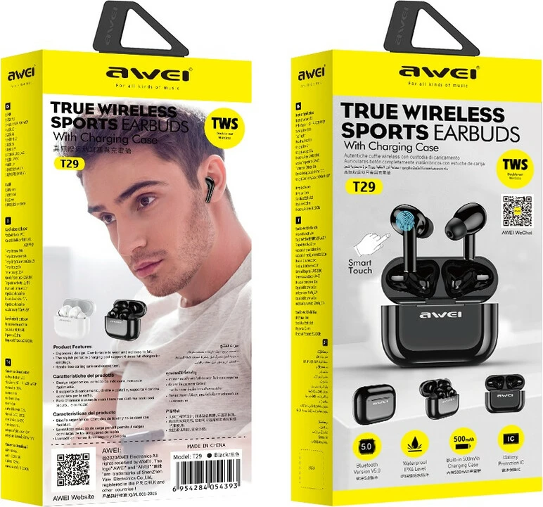 Kufje Me Bluetooth AWEI T29 (Zezë)