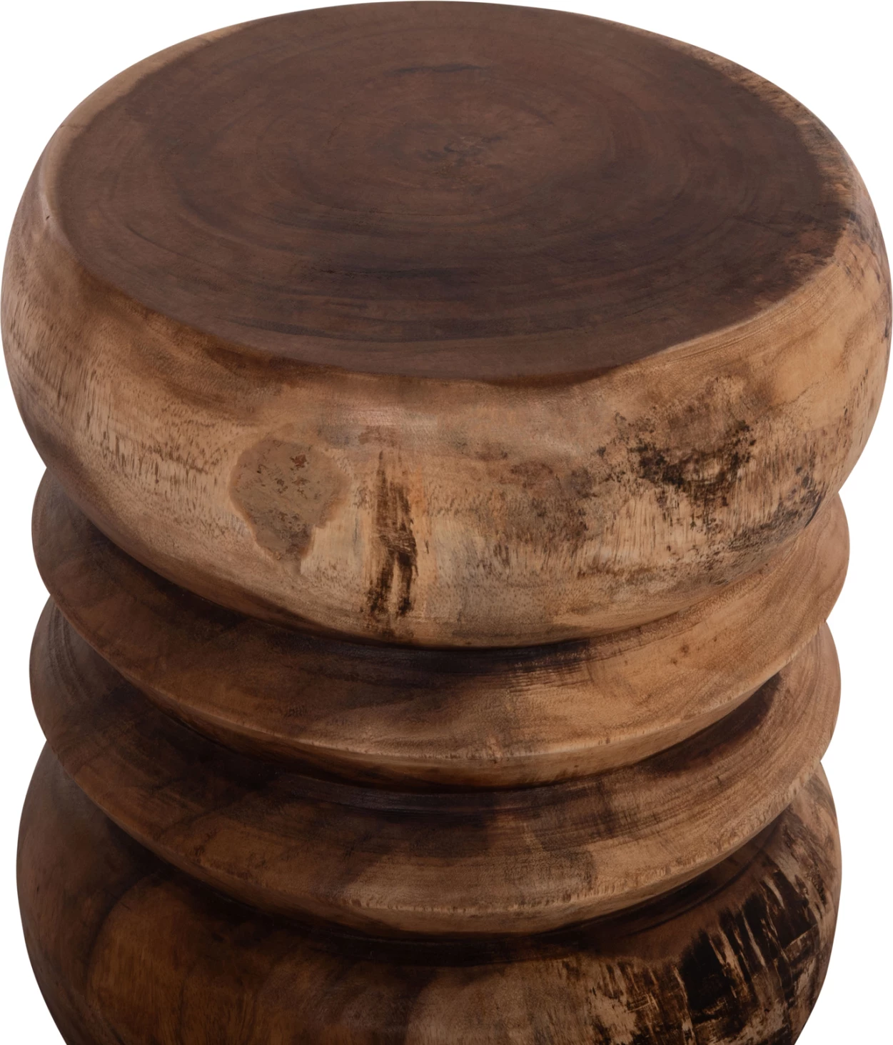 Stool i rrumbullakët prej druri suar natyral, FH9910, 40x45cm