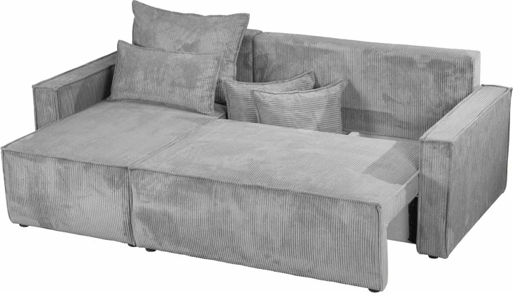 Kënd divan i kthyeshëm, hapësirë magazinimi, ngjyrë gri e çelët, Lincoln D 86, 238x148x92